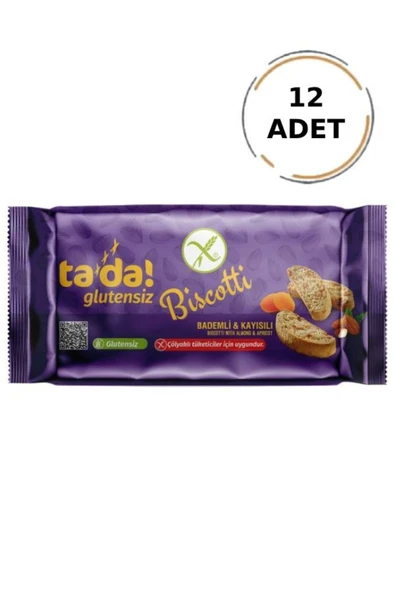 Tada Glutensiz Gluten Free Bademli Kayısılı Bıscotti 110 Gr (12 Adet) ürün görseli 1