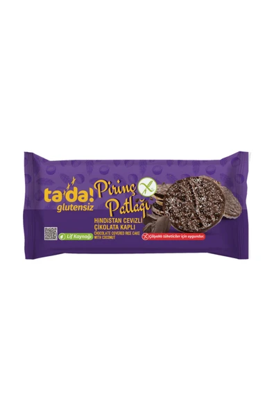 Tada Glutensiz Hindistan Cevizli Çikolata Kaplı Pirinç Patlağı 78 gr ürün görseli 1