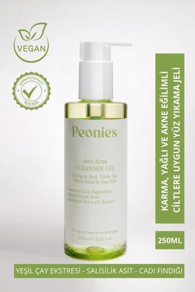 PEONİES Anti-acne Cleanser Gel | Yağlı, Akneli Ve Karma Ciltler Için Salisilik Asitli Yıkama Jeli ürün görseli 1