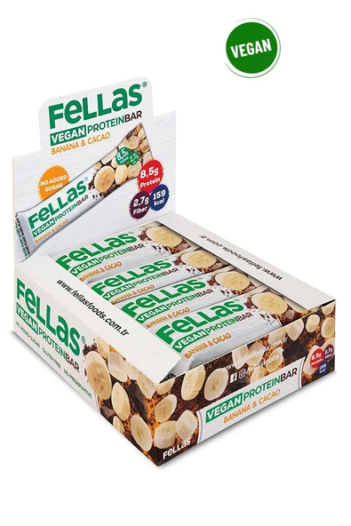 Fellas Vegan Protein Bar - Muzlu Ve Kakaolu 40g X 12 Adet ürün görseli 1