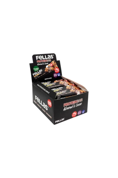 Fellas Yüksek Protein Bar Badem Ve Kakao 12x45 gr ürün görseli 1