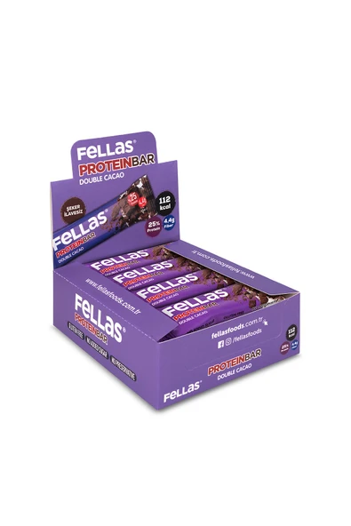Fellas Protein Bar - Duble Kakaolu 32 gr x 12 Adet ürün görseli 1