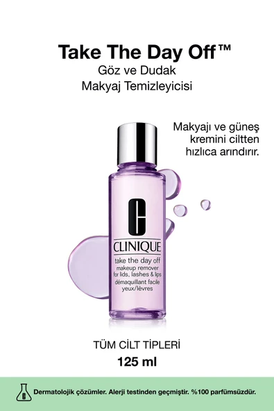 CLİNİQUE Take The Day Off™ Göz ve Dudak Makyaj Temizleyicisi - 125ml ürün görseli 1