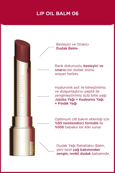 Clarins Lip Oil Balm Renkli Nemlendirici 06 Fıg ürün görseli 1