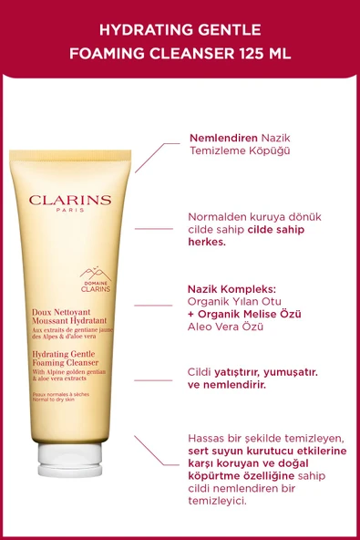Clarins Hydrating Gentle Köpük Temizleyici 125 ml ürün görseli 1