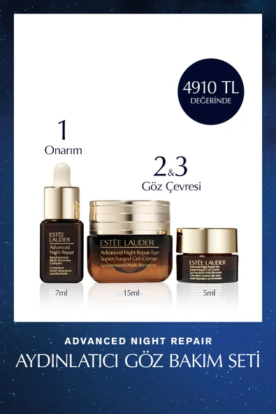 ESTEE LAUDER Advanced Night Repair Göz Bakım Seti - Supercharged Göz Kremi (15ml + 5ml), Serum 7ml ürün görseli 1
