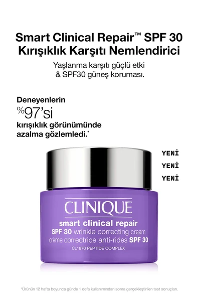 CLİNİQUE Smart Clinical Repair™ Spf 30 Kırışıklık Görünümü Karşıtı Krem 75ml | Hyalüronik Asit, Peptitler ürün görseli 1