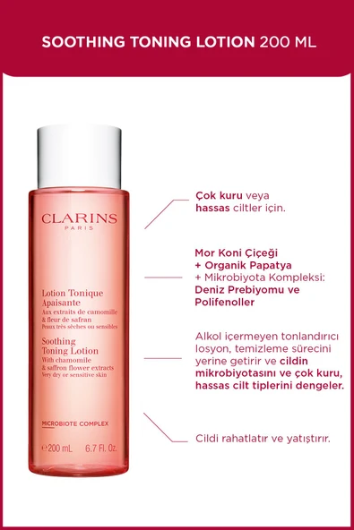 CLARİNS Soothing Toning Lotion 200ml Temizleyici Losyon ürün görseli 1