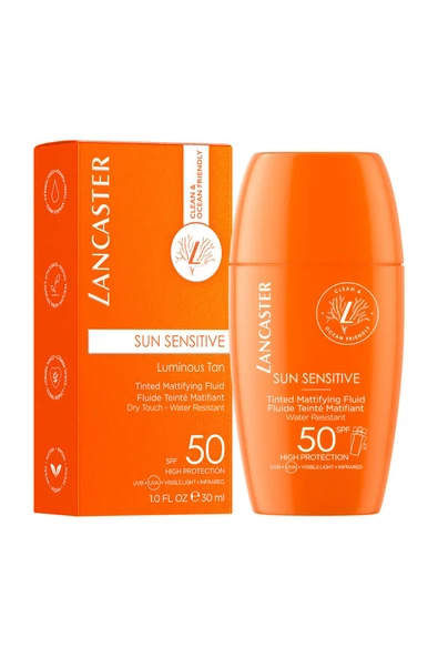 Lancaster Sun Sensitive Tinted Mattifying Fluid SPF50 30 ml - Resim 2