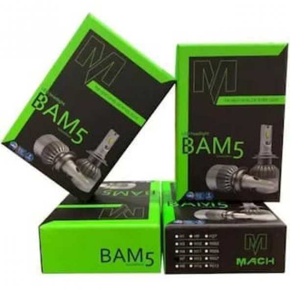 MACH BAM5 9006 HB4 BEYAZ LED XENON FAR AMPÜL ÖN FAR VE SİS ZENON ürün görseli 1