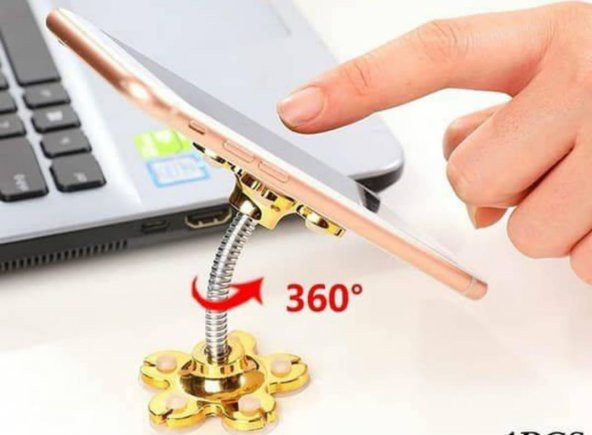 Papatya Telefon Tutucu Vantuzlu VIP Çiçek Telefon Tutacağı ürün görseli 1