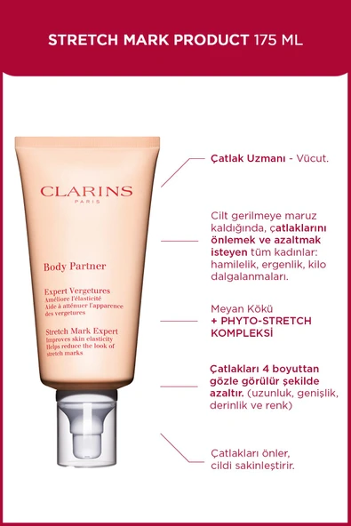 CLARİNS Body Partner Stretch Mark Expert 175 ml Çatlak Kremi ürün görseli 1