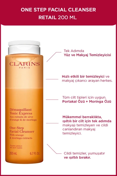 Clarins One Step Facial Cleansing 200 ml ürün görseli 1