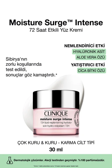Clinique Moisture Surge Intense72 Saat Nem Koruma Teknolojili Nemlendirici 30 ml ürün görseli 1