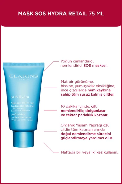 Clarins Mask Sos Hydra Retail 75 ml ürün görseli 1