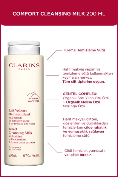 Clarins Velvet Cleansing Milk Temizleme Sütü 200 ml ürün görseli 1