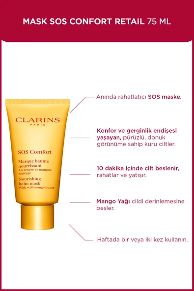 Clarins Mask Sos Confort Retail 75 ml ürün görseli 1