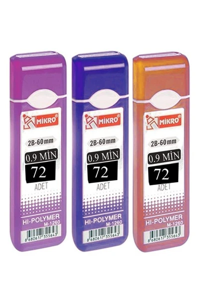 Kalem Ucu 72 li 0.9 mm 2B 3 Paket Çoklu Versatil Kalem Uç Mekanik Uçlu Otomatik Kurşun Mikro Kalem Ucu 60 mm Yumuşak ürün görseli 1