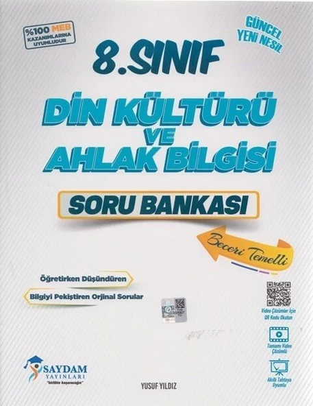 8. Sınıf Din Kültürü ve Ahlak Bilgisi Soru Kitabı Saydam Yayınları ürün görseli 1
