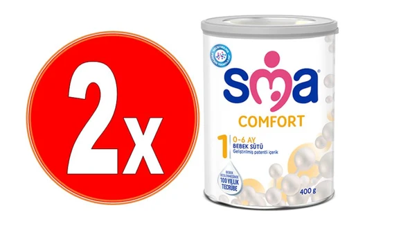 SMA Comfort 1 Bebek Devam Sütü 400gr - 0-6 Ay Bebek Maması 2 Adet ürün görseli 1