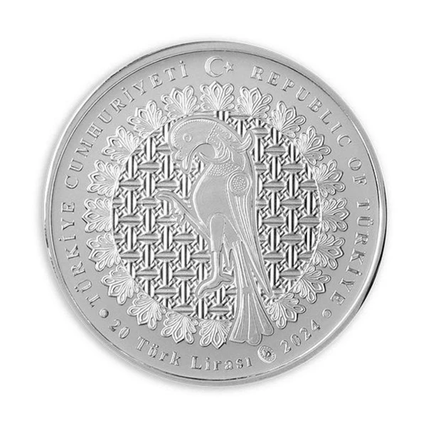 AgaKulche Mengücekliler Gümüş Sikke Coin - Resim 2