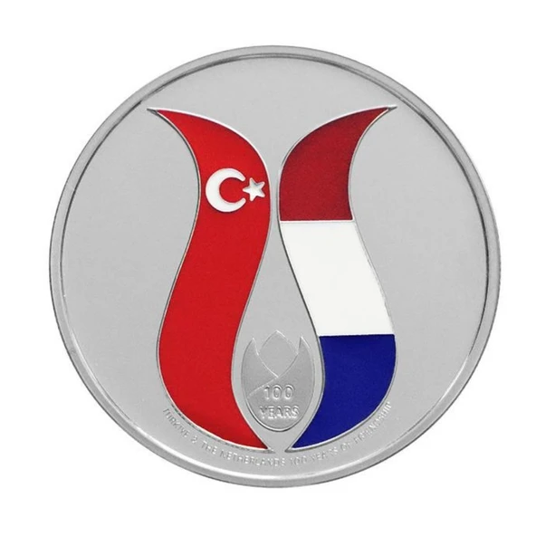 AgaKulche Türkiye - Hollanda Dostluğu Gümüş Sikke Coin ürün görseli 1