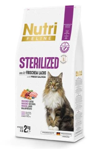 Nutri Feline Somonlu Tahılsız Kısırlaştırılmış Kedi Maması 2 Kg ürün görseli 1