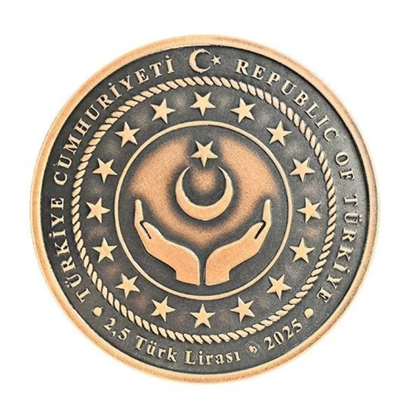 AgaKulche Aile Yılı Bronz Sikke Coin - Resim 2