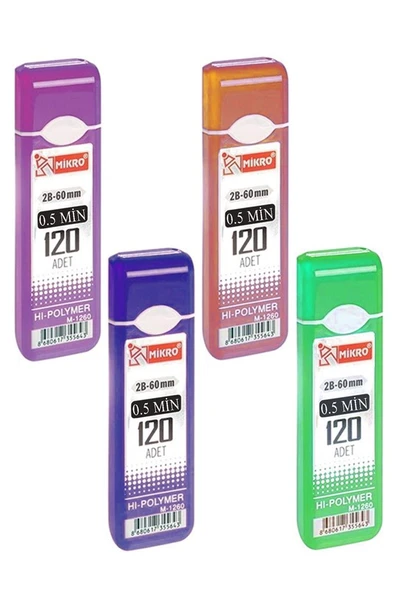 Kalem Ucu 120 li 0.5 mm 2B 4 Paket Çoklu Versatil Kalem Uç Mekanik Uçlu Otomatik Kurşun Mikro Kalem Ucu 60 mm Yumuşak ürün görseli 1