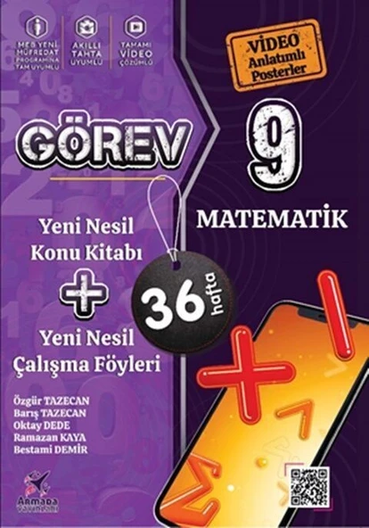 9. Sınıf Görev Matematik Yeni Nesil Konu Kitabı ve Çalışma Föyleri Armada Yayınları ürün görseli 1