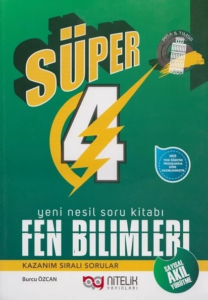 4. Sınıf Fen Bilimleri Yeni Nesil Süper Soru Kitabı Nitelik Yayınları ürün görseli 1