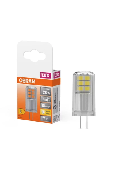Osram Led Kapsül 2.6W 2700K 300lm G4 Duy Sarı Işık Ampul ürün görseli 1