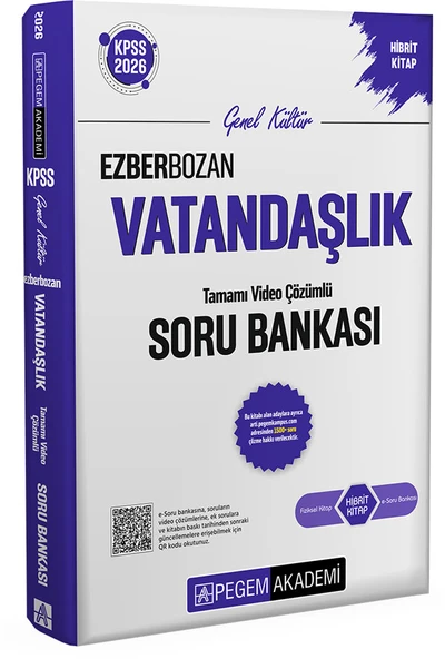 Pegem 2026 KPSS Ezberbozan Vatandaşlık Tamamı Video Çözümlü Soru Bankası Pegem Akademi ürün görseli 1