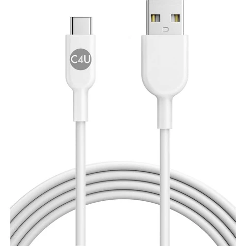 C4U USB to Type-C PD 40W Data ve Şarj Kablosu 1 metre - Beyaz ürün görseli 1