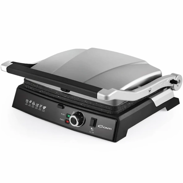 Conti CG-320 Bestost 2000W 6 Dilim Tost & Izgara Makinesi - İnox ürün görseli 1