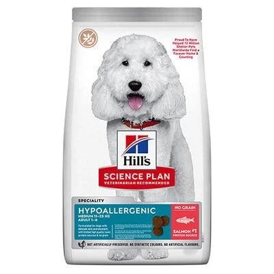 Hill's SCIENCE PLAN Hipoalerjenik Somonlu Orta Irk Tahılsız Yetişkin Köpek Maması 2,5Kg ürün görseli 1