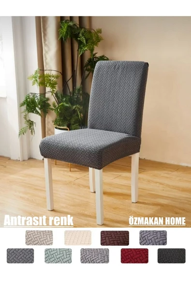 Bemrax Hasır Desen, Antrasit Sandalye Kılıfı ürün görseli 1
