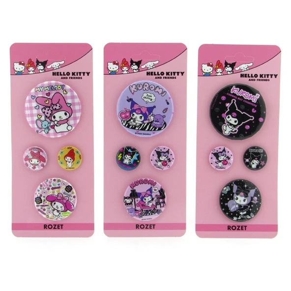Hello Kitty ve Friends 4' lü Rozet Seti ürün görseli 1