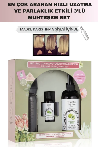 TRUE BEE DAİLY DREAM SERİES | HIZLI SAÇ UZATMA VE YOĞUN PARLAKLIK ETKİLİ SAÇ BAKIM SETİ | ürün görseli 1