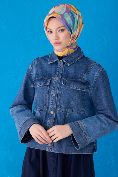 Saf İpek Eşarp 4107D (Twill İpek) - Resim 6
