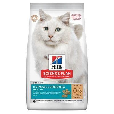 Hill's SCIENCE PLAN Hypoallergenic Yumurta ve Böcek Proteinli Yetişkin Kedi Maması 1,5 Kg ürün görseli 1