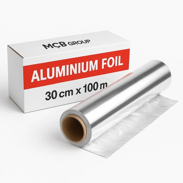 100 METRE x 30 Cm Alüminyum Folyo Gıdaya Uygun Catering ve Ev Kullanımına Uygun Dayanıklı Rulo Folyo ürün görseli 1