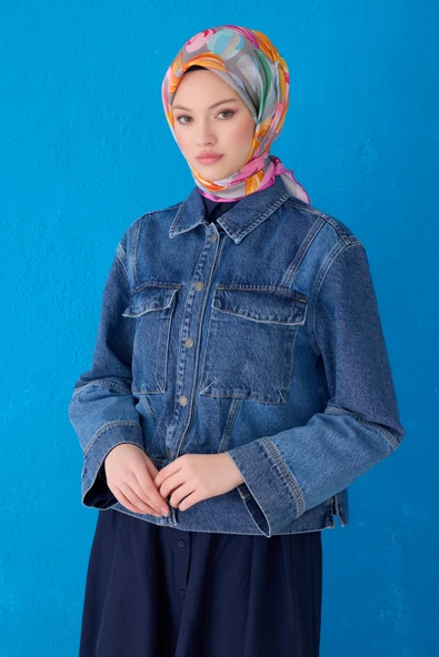 Saf İpek Eşarp 4107D (Twill İpek) - Resim 4