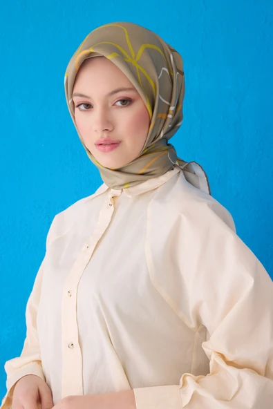 Saf İpek Eşarp 4113D (Twill İpek) ürün görseli 1