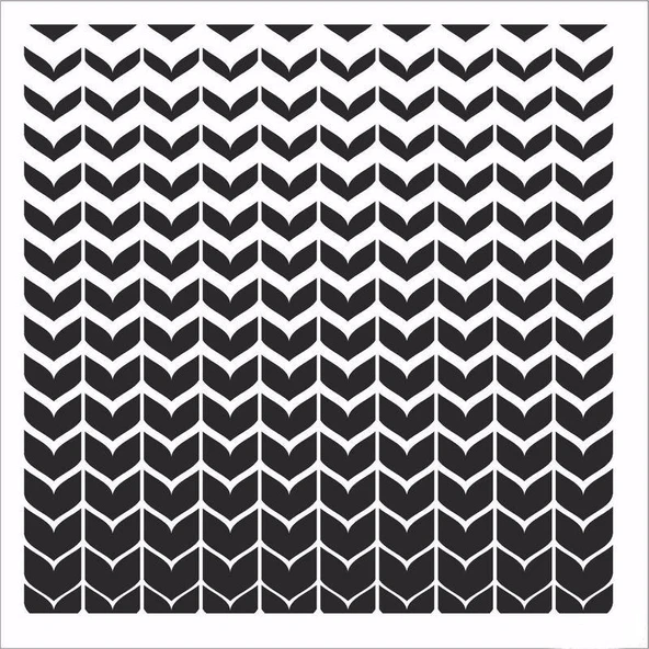 HD136 Home Dekor Stencil 45x45 - Resim 2