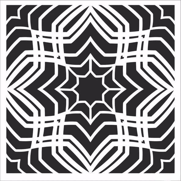 HD149 Home Dekor Stencil 45x45 ürün görseli 1