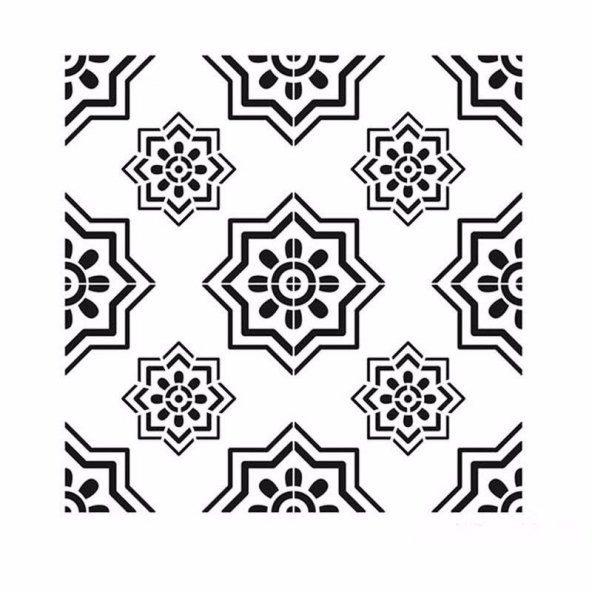 HOME DECOR STENCIL HD-178 45X45 ürün görseli 1