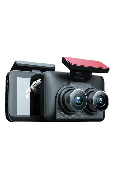 3 Kamera Lens Araç İçi Kamera - Resim 5