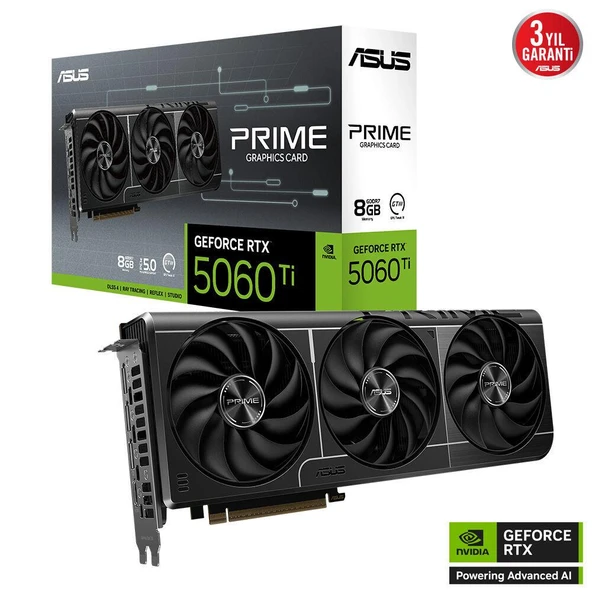 Asus DUAL-RTX5060-O8G-NVIDIA-GEFORCE-RTX 5060-8GB GDDR7-128BIT--OC-HDMI-3XDP-DLSS3 Ekran Kartı ürün görseli 1