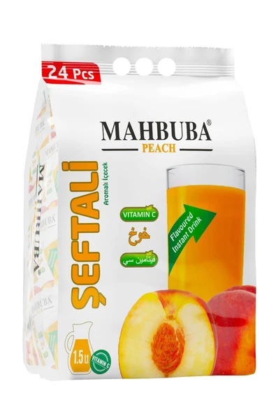 Mahbuba Şeftali Aromalı Soğuk Toz Içecek 24x11.2gr ürün görseli 1